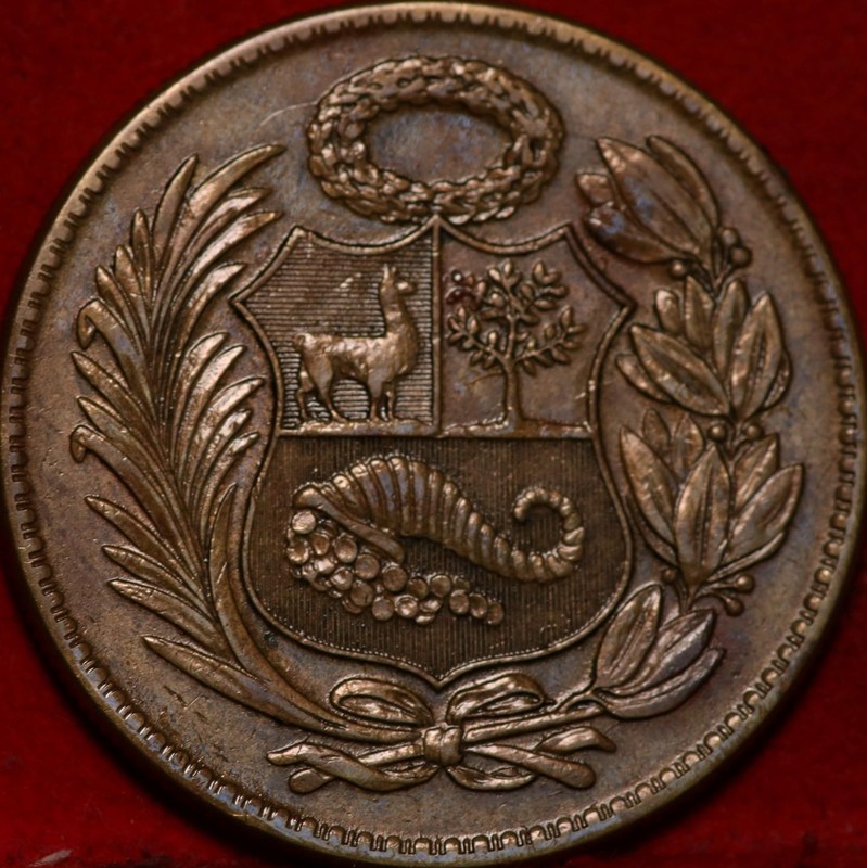 1944 Peru Un Sol Foreign Coin