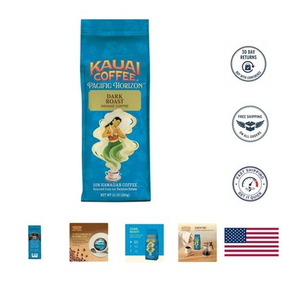 Koloa Estate Hawaiian Ground Coffee - Smooth Dark Roast, 10oz - Organic Aroma