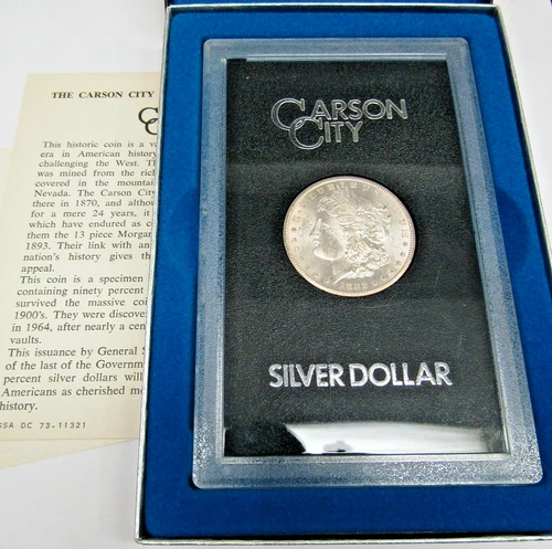 1882 CC Morgan Silver Dollar Uncirculated GSA certified from Comstock Lode OGP