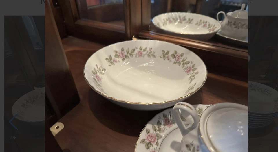 Noritake Pasadena China Set –Service for12+,Pink/White Roses, Gold Trim, Vintage - Image 2 of 4