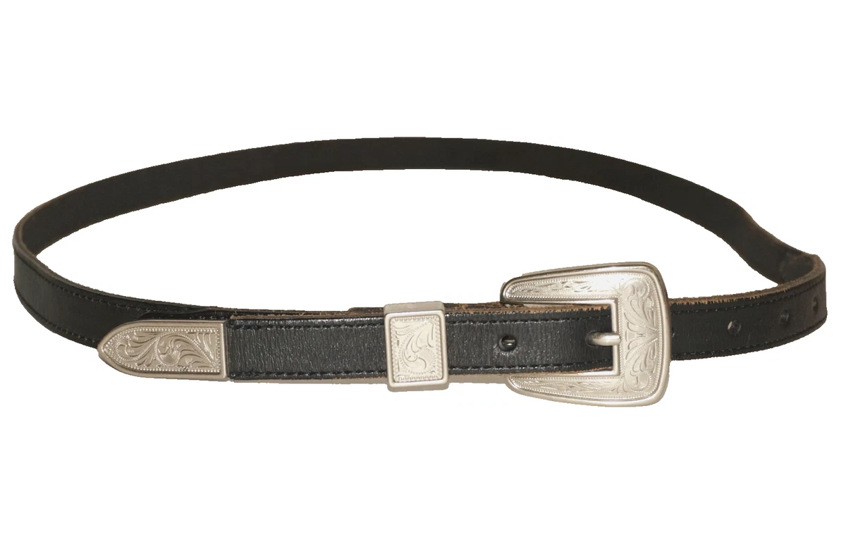 Madewell Cintura Donna In Pelle E Metallo | Nero, Taglia XS | Fibbia Argento, Accessorio Casual Chic