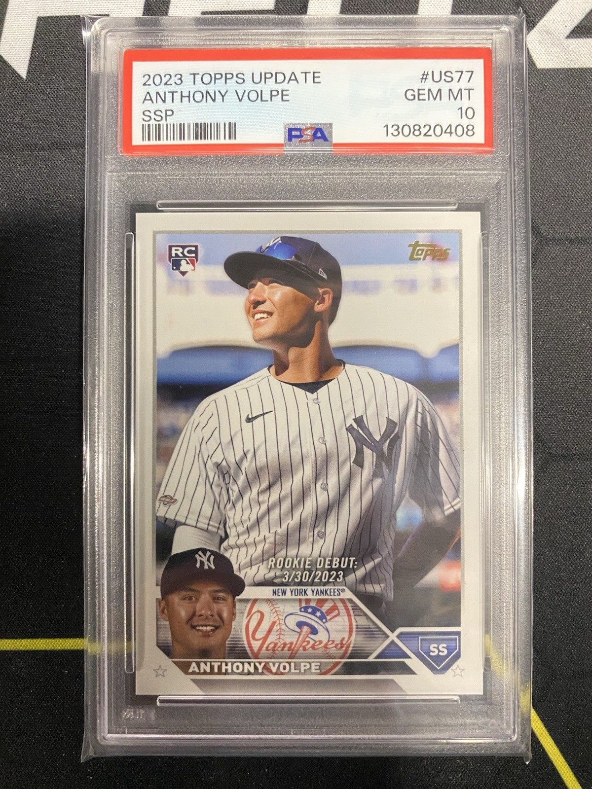 2023 Topps Update Series - Rookie Debut Anthony Volpe #US77 Ssp Golden Mirror