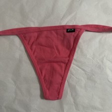 Victoria's Secret PINK Ribbed V-String Thong Size Large NWT Rare HTF Deadstock