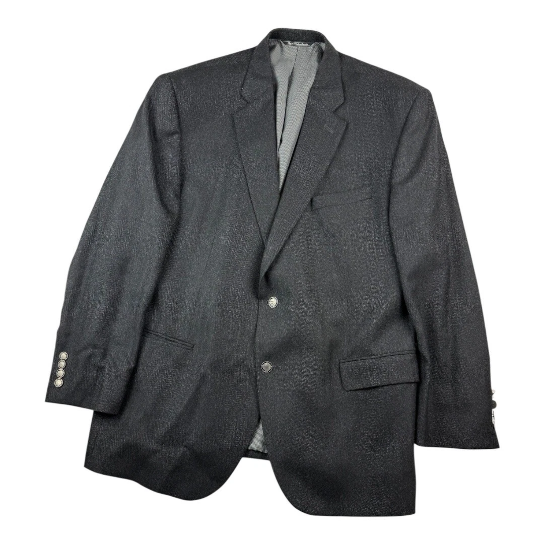 Westbrook Blazer Mens 48R Gray Wool Herringbone Sport Coat Jacket Made Canada