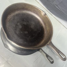 Vintage BSR Cast Iron Skillet No 8 10 5/8" Diameter Smooth Surface 8G7 Unmarked