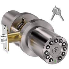 Keypad Door Knob with Key,Keyless Entry Door Lock, Code Locks Door Knob, Auto...