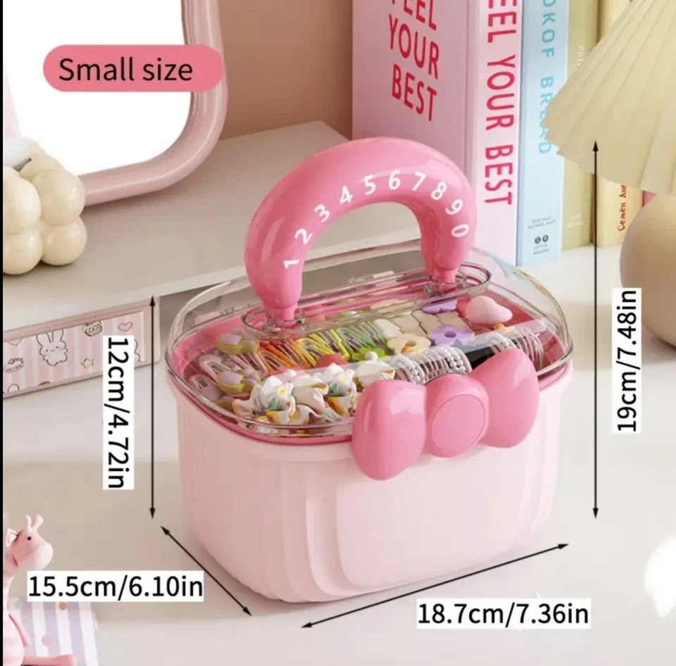 342pcs Girls Hair Accessories Set-Hair Clips Bands Bobbles With Gift Storage Box - Image 2 of 4