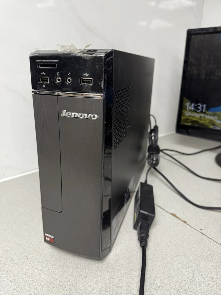 Lenovo H30-05 small tower pc AMD A8 1Tb HDD with windows 10 Locked Needs Restore - Image 3 of 4