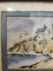 VTG Jerl McCumsey Signed Framed Watercolor Painting Lighthouse Coastal Seascape — photo 3