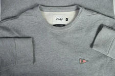 Men's DRAKE'S LONDON Grey PURE COTTON Logo Sweetshirt 40 - Medium