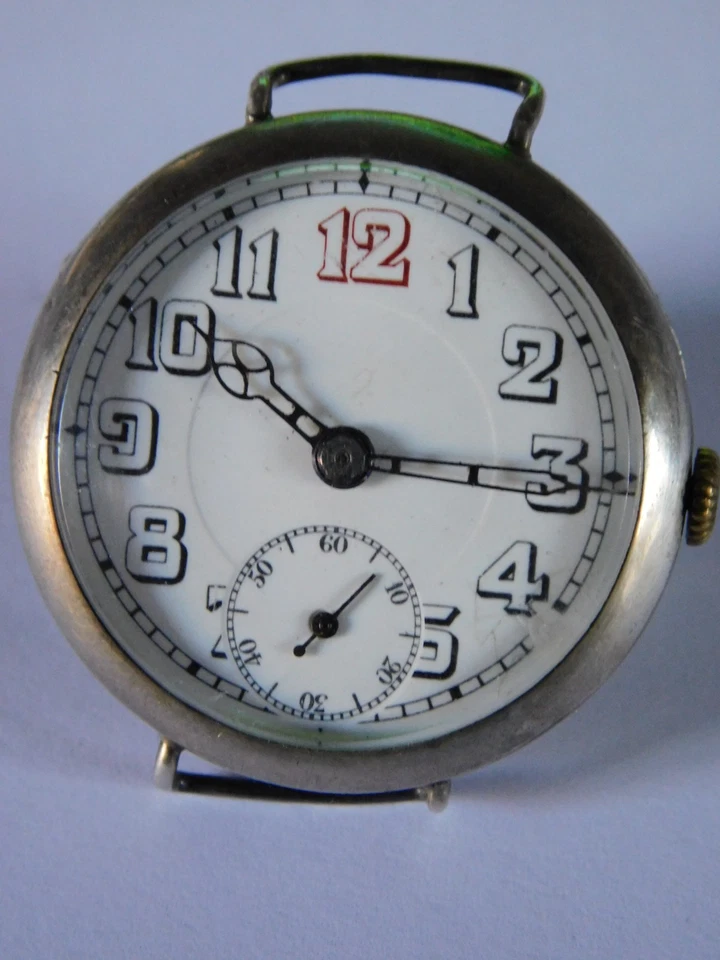 RELOJ TRINCHERA MILITAR PRIMERA GUERRA MUNDIAL - PLATA MACIZA - Imagen 2 de 4