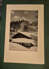 1938 YOSEMITE THE AHWAHNEE MENU Breakfast ANSEL ADAMS Photograh Winter