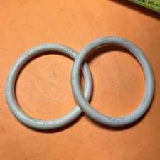 2 white rubber Toy TIRES Seven Star MOTORCYCLE Tires 2-1/2 od 04209