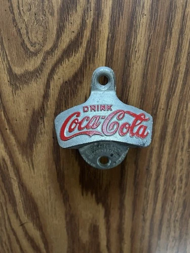VINTAGE Drink Coca Cola Metal Starr-X Wall Mount Bottle Cap Opener Free Shipping