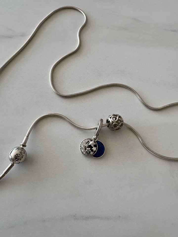 Pandora Moments Schlangen-Gliederhalskette Sterling-Silber 60cm - Bild 3 von 4