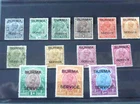 BURMA 1937 GVI OFFICIALS STAMPS OF INDIA OPTD SERVICE 2R MNH SET OF 13