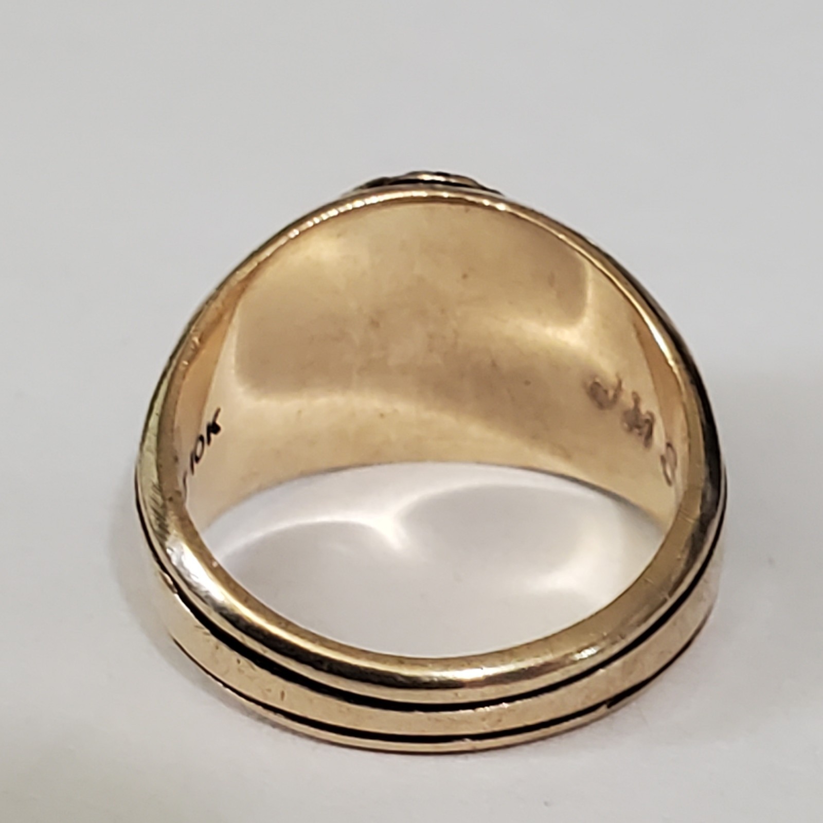 Solid 10k Gold Bellflower HS Class RING Class of … - image 4
