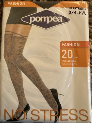 Pompea Fashion Feinstrumpfhose No Stress Größe M/L 20 DEN Anthrazit Neu