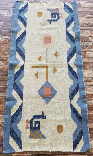 Vintage Handmade Traditional Lovely Turkish Kilim Floor Rug Carpet 142x69 cm