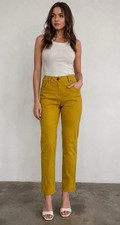 Zac  Rachel Womens 5 pocket front zipper slim leg full length Pants w belt loop