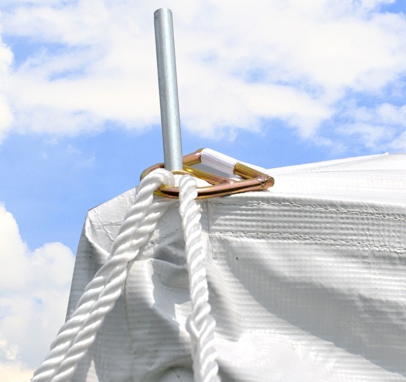 Weekender Pole Tent 15x15 White Canopy w Sidewalls Event Wedding Party Gazebo