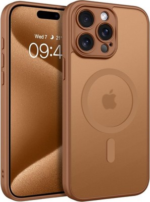 Magnetic for iPhone 15 Pro Max Case, Full Camera Protection Translucent Matte