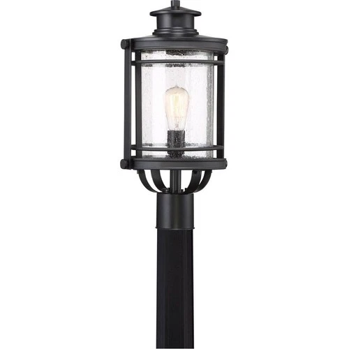 Booker - 1 Light Outdoor Post Lantern - 19.5 Inches high-Mystic Black Finish - Picture 4 of 5