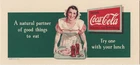 Vintage 1934 Coca Cola Ink Blotter -Slogan: A natural partner of good things to