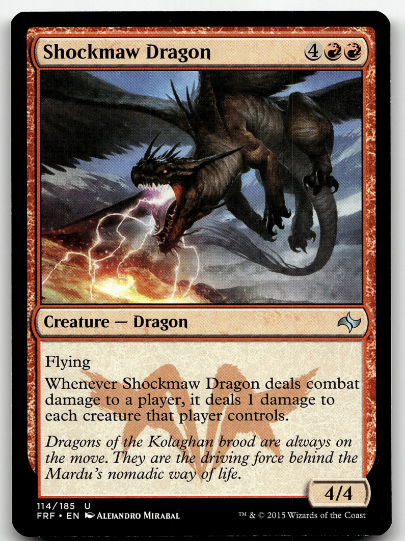 Shockmaw Dragon 2x FOIL FRF MTG Fate Reforged Uncommon MINT red Shockmaw Dragon 2x FOIL FRF MTG Fate Reforged Uncommon MINT red
