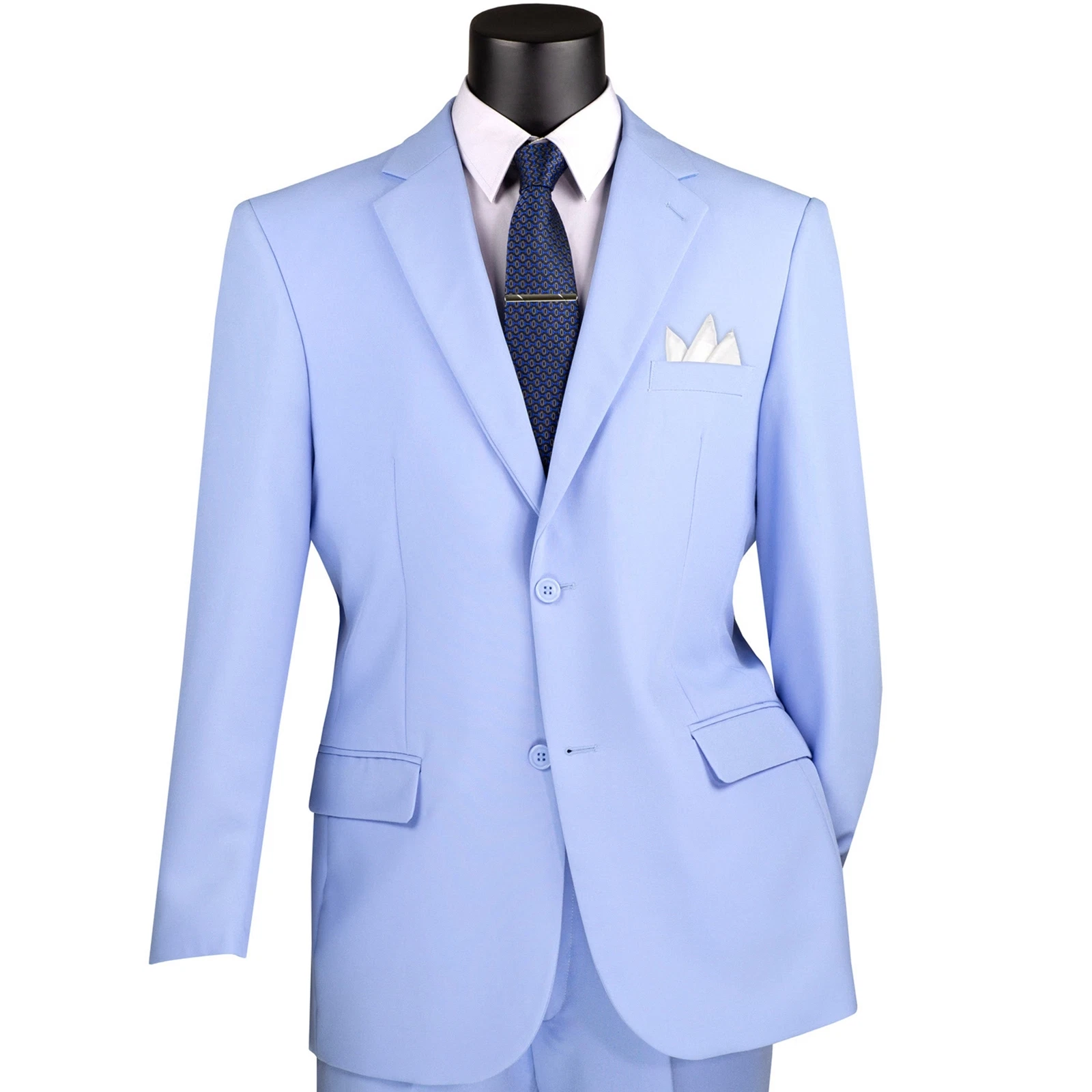 LUCCI Men's Light Blue 2 Button Classic Fit Poplin Polyester Suit - NEW
Opens in a new window or tab