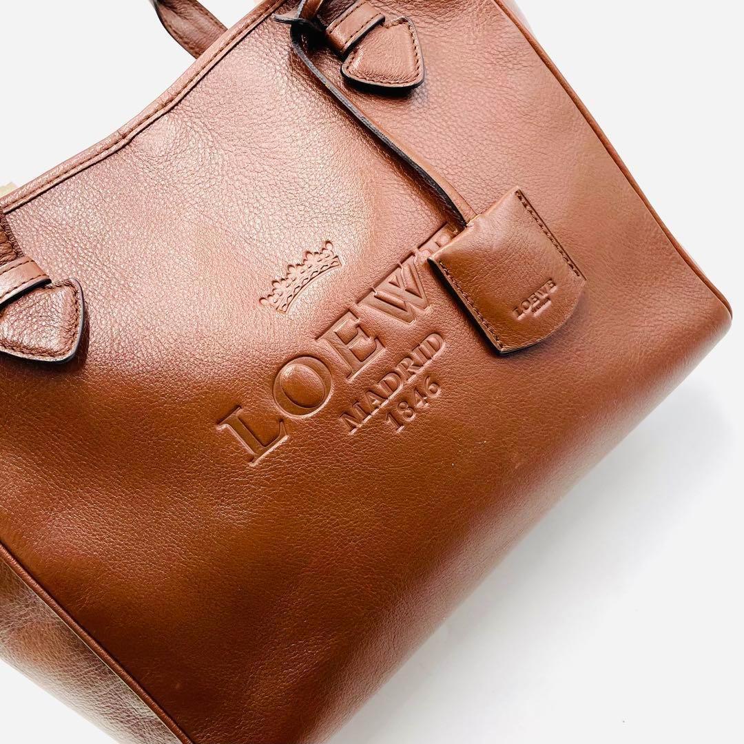 LOEWE Heritage Tote Bag Handbag Leather Brown Used | eBay LOEWE Heritage Tote Bag Handbag Leather Brown Used | eBay