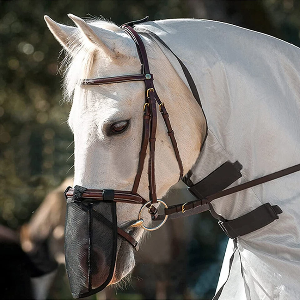 Horse Nose Net Sun Fly Mask Shield Pollen Filter Animal Nose Protection Net 2025 - Image 3 of 4