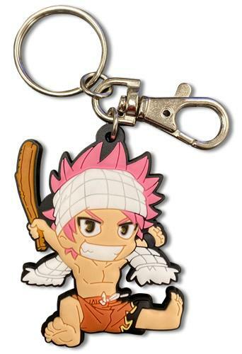 Portachiavi Ufficiale Fairy Tail Natsu In PVC - Dimensioni 2.5/4 Pollici, Collezionabile, Regalo Per Fan Dell'anime