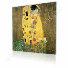The Kiss by Gustav Klimt | Canvas (Rolled) | Wall art oil painting giclee HD