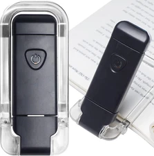 Book Reading Light, Portable USB Rechargeable LED Clip on Book Lights for Readin