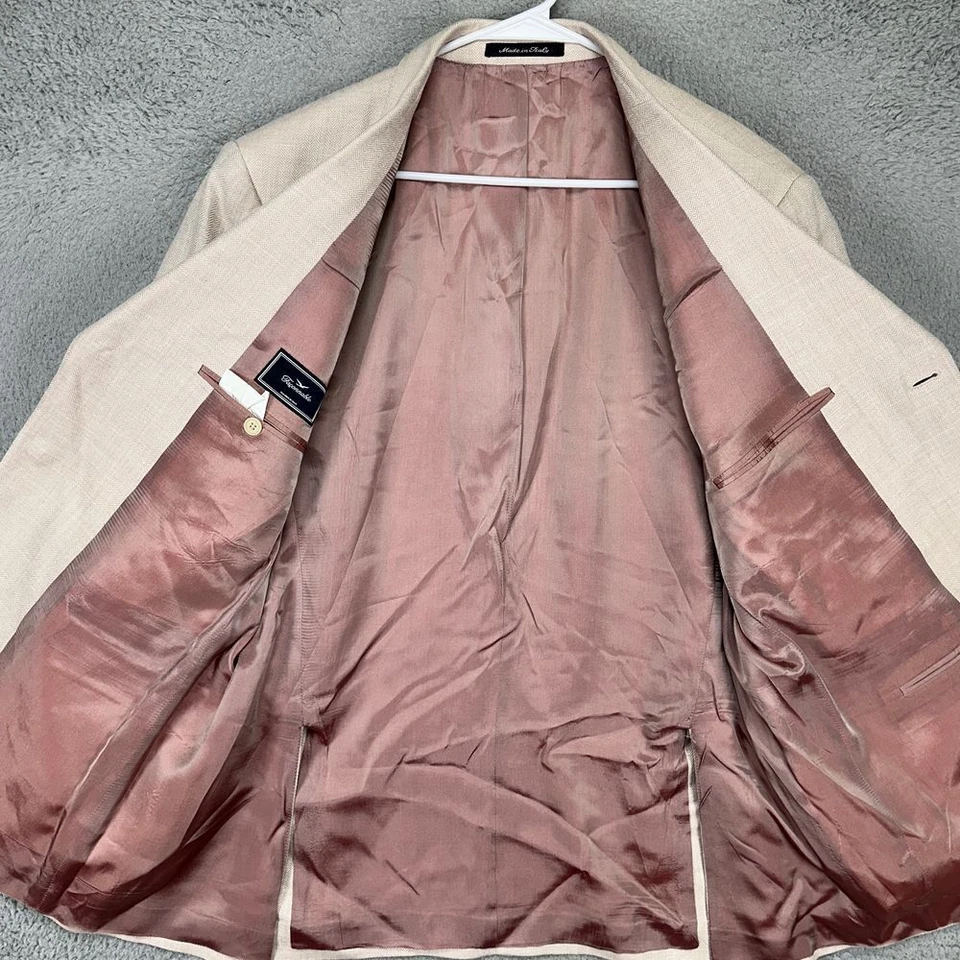 Blazer Abrigo Deportivo Faconnable Para Hombre 46R Rosa Claro Espiga 3 Botones Delanteros Foto 3 de 4