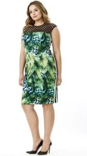 Mynt 1792 Scuba Tropical Bodycon Dress Size 2X New! Featured In Lane Bryant!