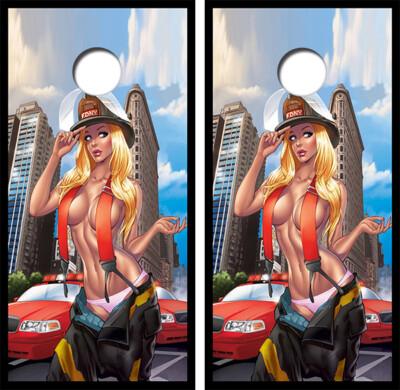 New York Fire Dept Cornhole Board Wraps FREE APPLICATION LAMINATION #3268