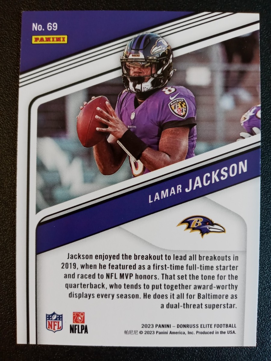 2023 Panini Donruss Elite Pink Lamar Jackson # 69 Baltimore