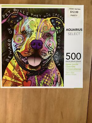 Aquarius - Pit Bulls Will Steal Your Heart Puzzle 500 Piece 16 x20  New
