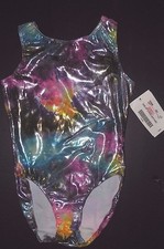NWT Axis Gymnastic DanceTank Leotard Galaxy Foil Print Girls/Ladies 97230