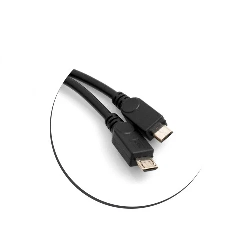 SYSTEM-S Y-Kabel USB Kabel 2.0 Typ A Splitter auf 2X Micro USB 39 cm Kabel - Bild 3 von 3