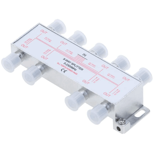 8 Way TV Splitter 5-2300 MHz Coax Cable Adapter for RG59 RG6 HDTV Satellite - Picture 7 of 8