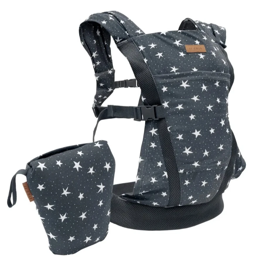 JJ Cole Luma Packable Carrier, 4 Position Baby Carrier, Compact Travel Bag