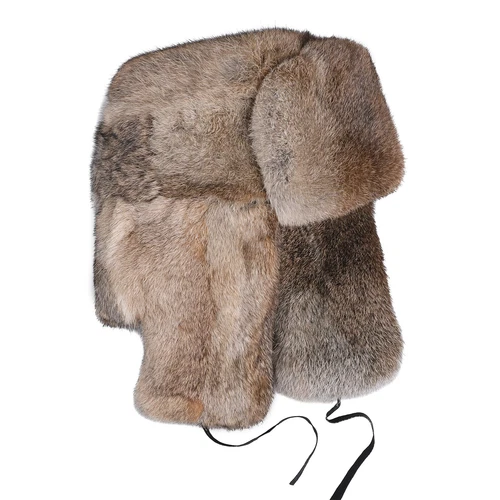 Sombrero de trampero de piel de conejo real para hombre invierno ruso Ushanka sombrero de aviador oreja - Imagen 6 de 24