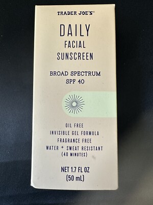 ￼ Trader Joe s  Facial Sunscreen Broad Spectrum 40   Oil  Free  Fragrance Free