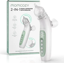 Momcozy Nasal Aspirator for Baby, Innovative 2-In-1 Electric Nose Suction with S