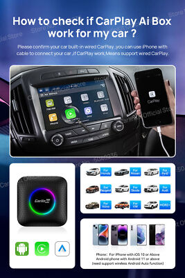Android 13 8+128G Wireless Apple Carplay Ai Box Android Auto
