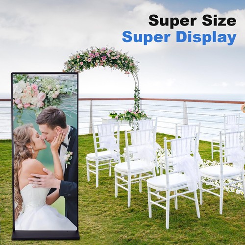70in Duals Sided Poster Board Display Stand Floor Pedestal Frame Sign Frame NEW - Picture 3 of 10