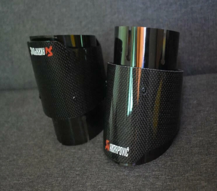 Черная стальная задняя труба глушителя выхлопной системы из углеродного волокна для BMW X1 20-22 F48 - Изображение 4 из 4